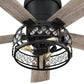 Parrot Uncle 52" Divisadero Farmhouse Flush Mount Reversible Ceiling Fan with Lighting and Remote Control