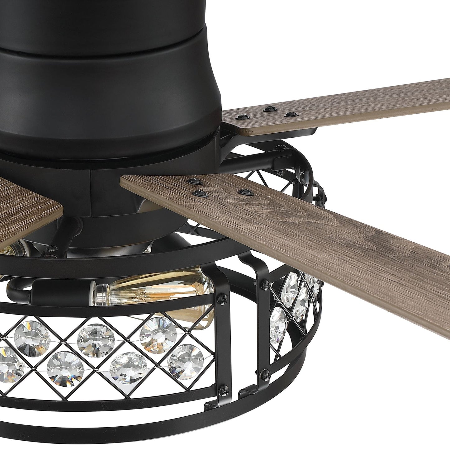 Parrot Uncle 52" Divisadero Farmhouse Flush Mount Reversible Ceiling Fan with Lighting and Remote Control