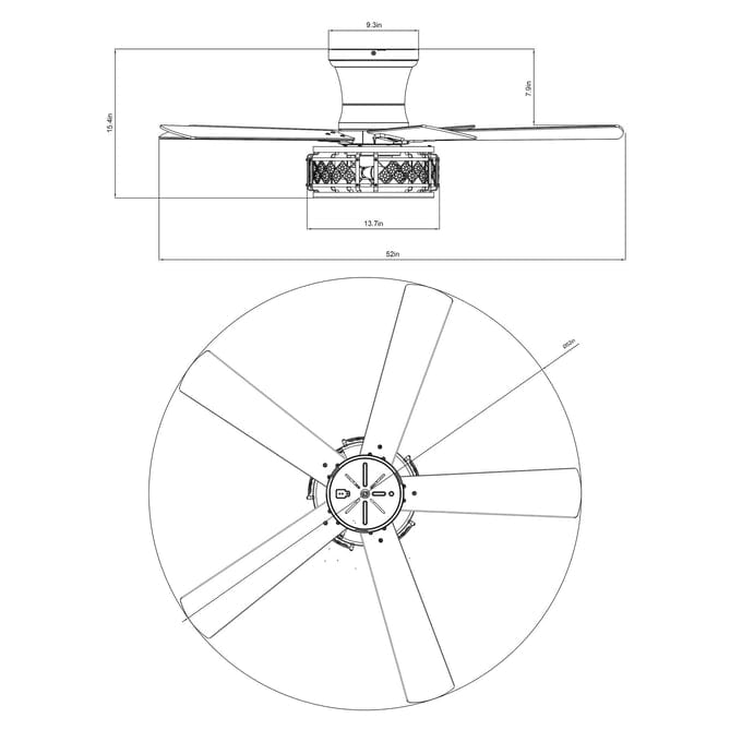 Parrot Uncle 52" Divisadero Farmhouse Flush Mount Reversible Ceiling Fan with Lighting and Remote Control