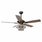 Parrot Uncle 52" Howell Modern Downrod Mount Reversible Crystal Ceiling Fan with Lighting and Remote Control