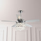 Parrot Uncle 52" Berkshire Modern Downrod Mount Reversible Crystal Ceiling Fan with Lighting and Remote Control