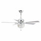 Parrot Uncle 52" Ganga Modern Downrod Mount Reversible Crystal Ceiling Fan with Lighting and Remote Control