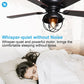 Parrot Uncle 42" Traditional Flush Mount Reversible Ceiling Fan with Lighting and Remote Control