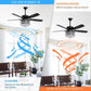 Parrot Uncle 52" Wethington Modern Downrod Mount Reversible Crystal Ceiling Fan with Lighting and Remote Control