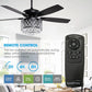 Parrot Uncle 52" Wethington Modern Downrod Mount Reversible Crystal Ceiling Fan with Lighting and Remote Control