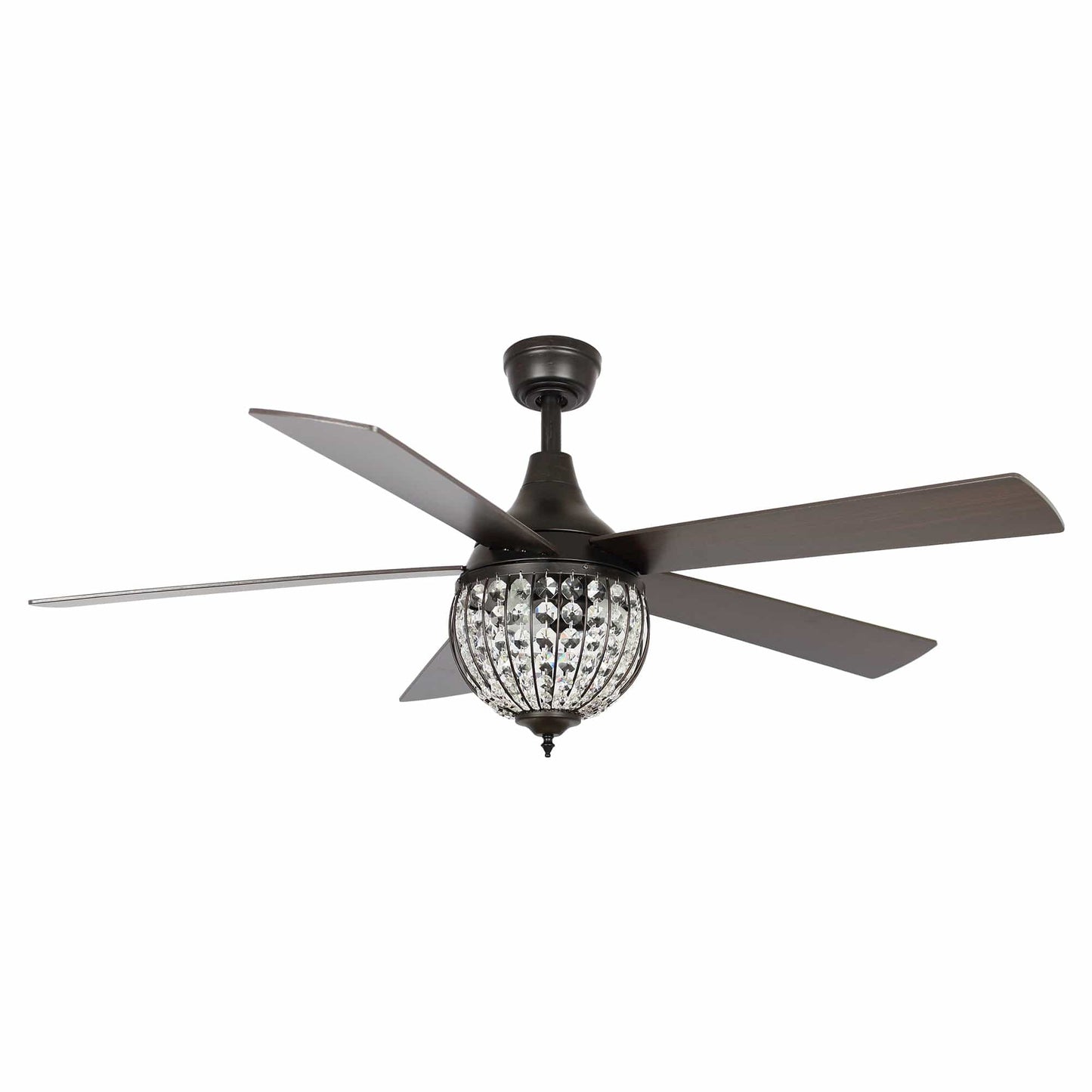 Parrot Uncle 52" Varanasi Farmhouse Downrod Mount Ceiling Fan with Lighting and Remote Control