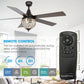 Parrot Uncle 52" Varanasi Farmhouse Downrod Mount Ceiling Fan with Lighting and Remote Control