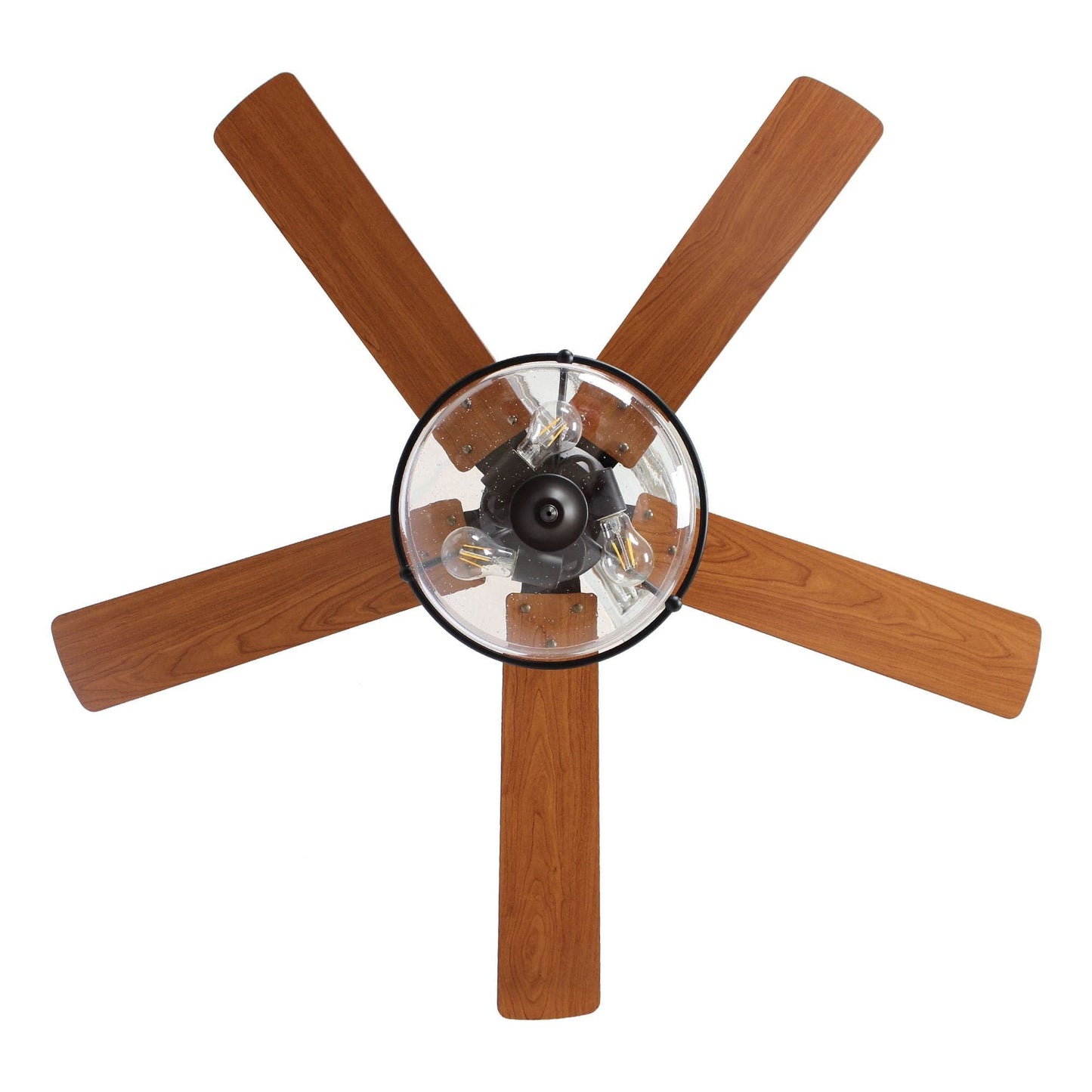 Parrot Uncle 52" Mumbai Industrial Downrod Mount Reversible Ceiling Fan with Lighting and Remote Control