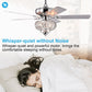 Parrot Uncle 50" Modern Chrome Downrod Mount Reversible Crystal Ceiling Fan with Lighting and Remote Control