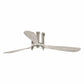 Parrot Uncle 52" Anyan Modern Satin Nickel Flush Mount Reversible Ceiling Fan with Lighting and Remote Control