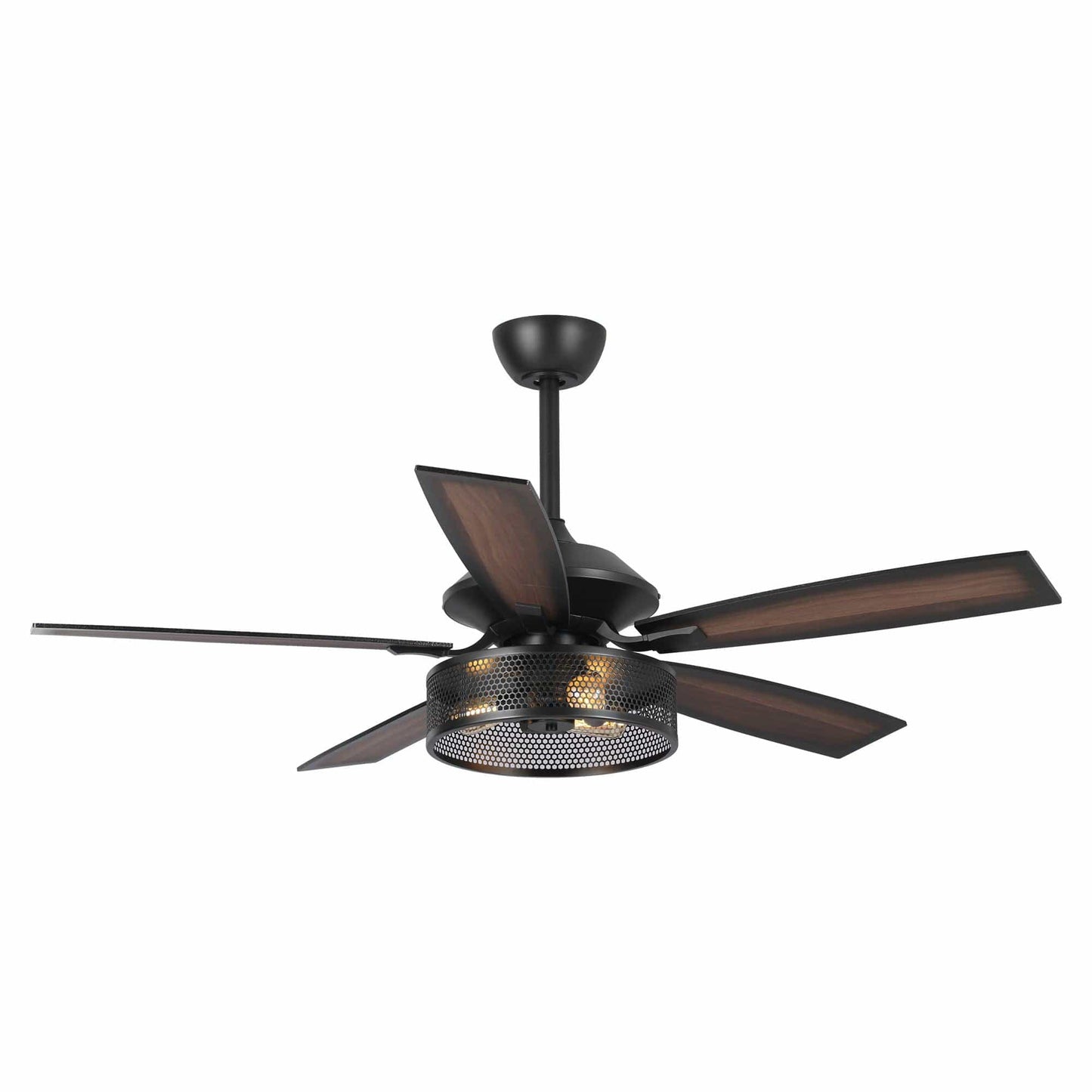 Parrot Uncle 52" Emmie Industrial Downrod Mount Reversible Ceiling Fan with Lighting and Remote Control