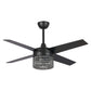 Parrot Uncle 48" Pune Modern Downrod Mount Reversible Crystal Ceiling Fan with Lighting and Remote Control