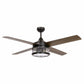 Parrot Uncle 52" Mcmillion Farmhouse Downrod Mount Reversible Ceiling Fan with Lighting and Remote Control