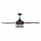 Parrot Uncle 52" Mcmillion Farmhouse Downrod Mount Reversible Ceiling Fan with Lighting and Remote Control