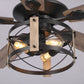 Parrot Uncle 52" Wisner Industrial Downrod Mount Reversible Ceiling Fan with Lighting and Remote Control