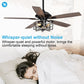 Parrot Uncle 52" Vaughn Industrial Downrod Mount Reversible Crystal Ceiling Fan with Lighting and Remote Control