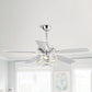 Parrot Uncle 52" Vaughn Industrial Downrod Mount Reversible Crystal Ceiling Fan with Lighting and Remote Control