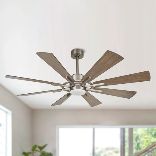 Parrot Uncle 60" Oretha Windmill Modern Reversible Ceiling Fan with Lighting and Remote Control