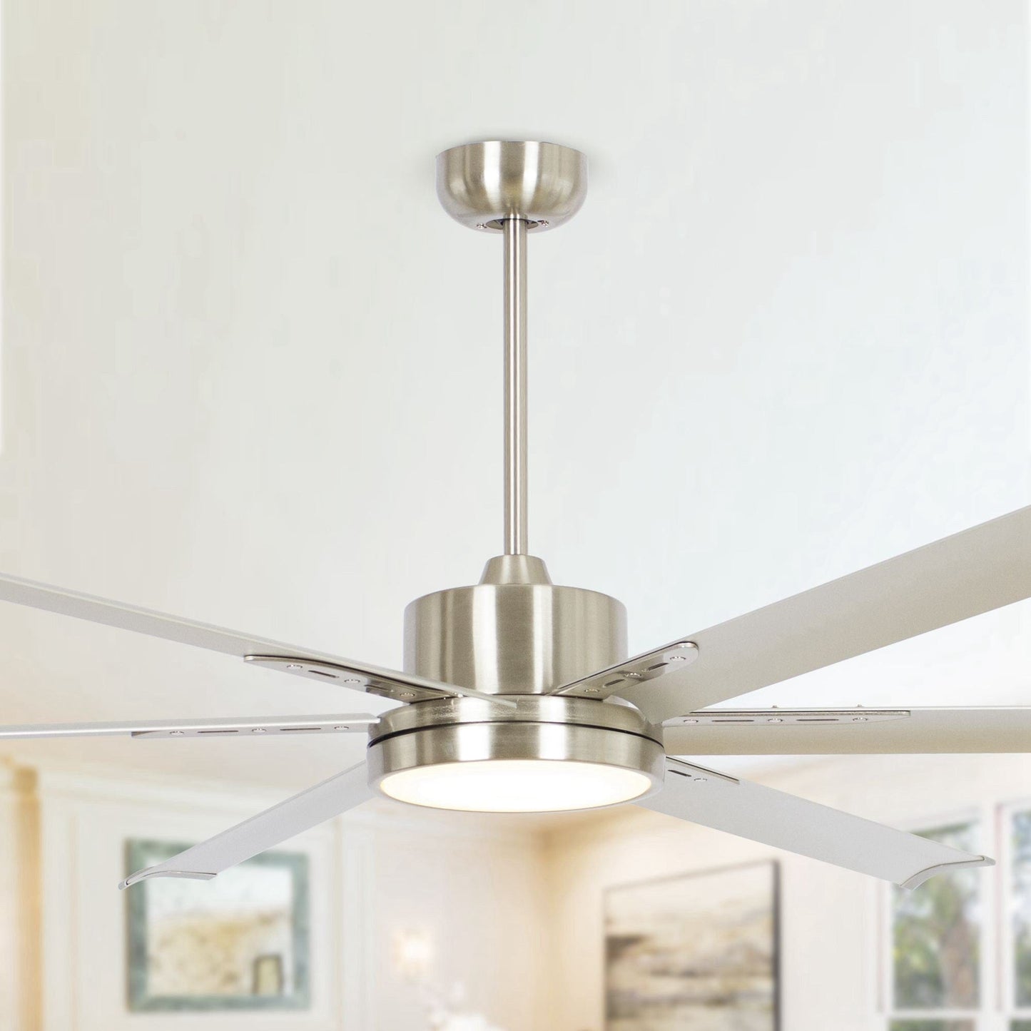 Parrot Uncle 65" Balachandran Modern DC Motor Downrod Mount Ceiling Fan with Lighting and Remote Control