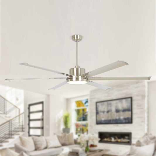 Parrot Uncle 65" Balachandran Modern DC Motor Downrod Mount Ceiling Fan with Lighting and Remote Control