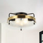 3-Light Modern Flush Mount Light with Glass