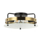 3-Light Modern Flush Mount Light with Glass