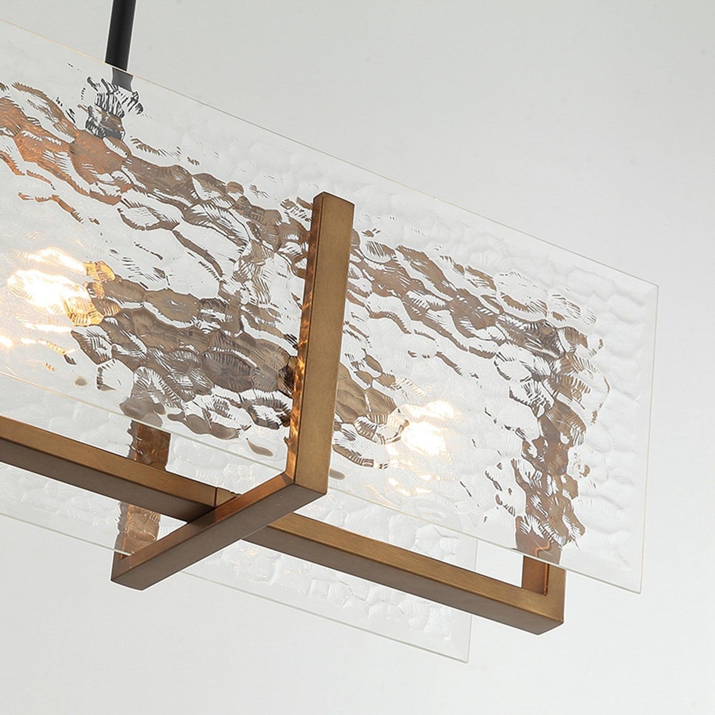 4-light Modern Chandelier Rectangle Light