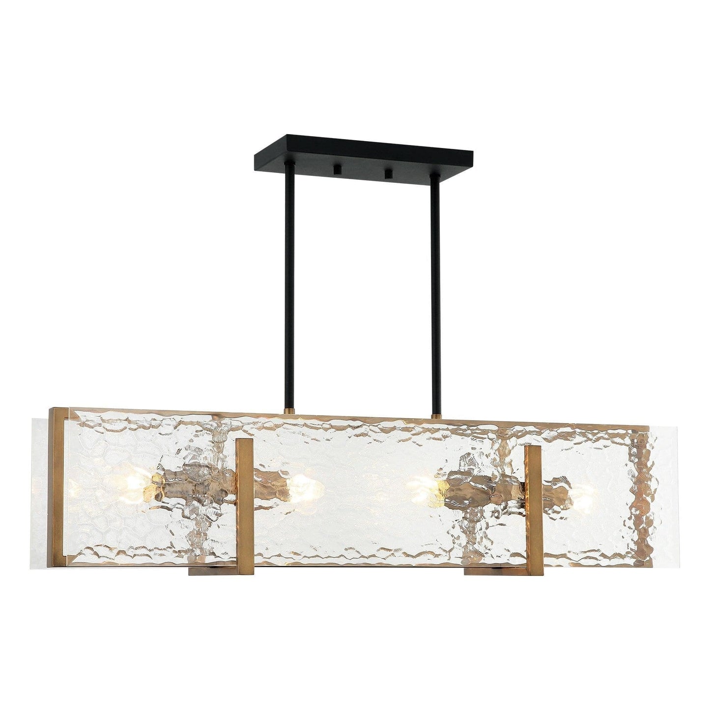 4-light Modern Chandelier Rectangle Light