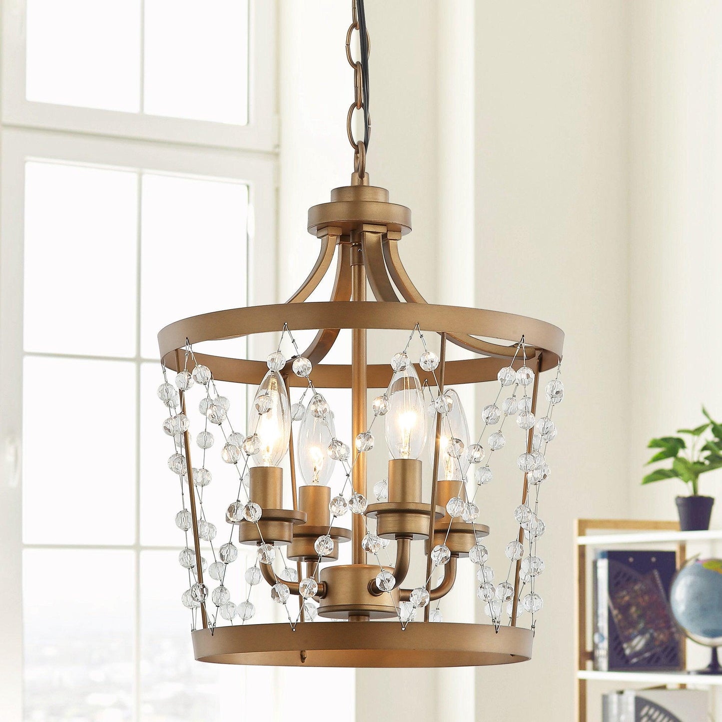 4-Light Rustic Saddlebrown Pendant Lighting