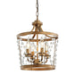 4-Light Rustic Saddlebrown Pendant Lighting