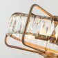 4-Light Black/Golden Modern Crystal Pendant Light
