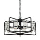 4-Light Golden/Black Modern Crystal Pendant Light