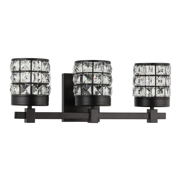 Modern 3-Light Black Wall Light