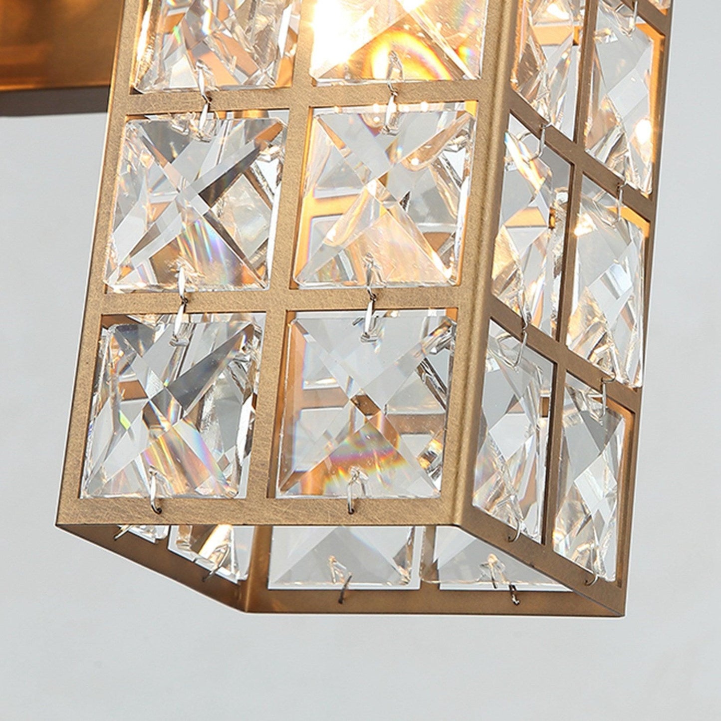 3-Light Modern Crystal Vanity Wall Sconce Light