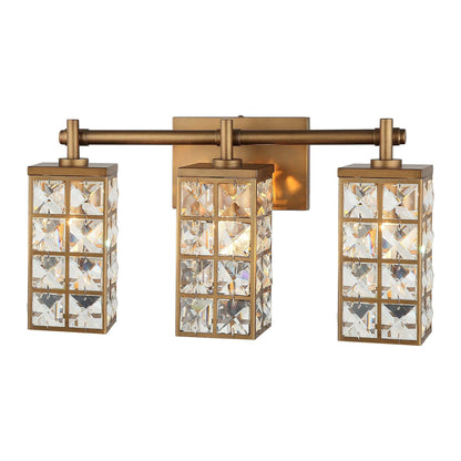 3-Light Modern Crystal Vanity Wall Sconce Light