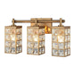 3-Light Modern Crystal Vanity Wall Sconce Light