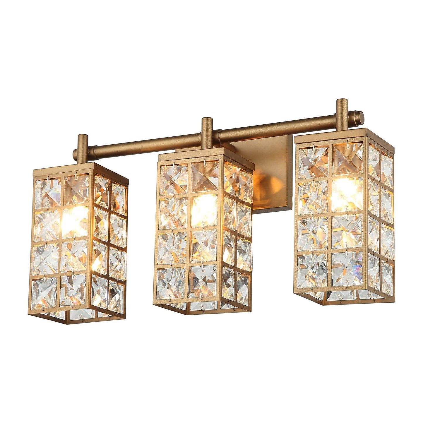 3-Light Modern Crystal Vanity Wall Sconce Light