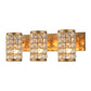 3-Light Modern Bathroom Crystal Wall Light