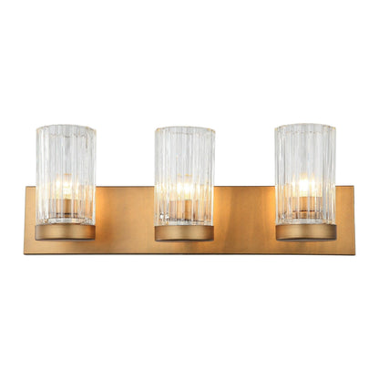 3-Light Golden Vanity Wall Lighting