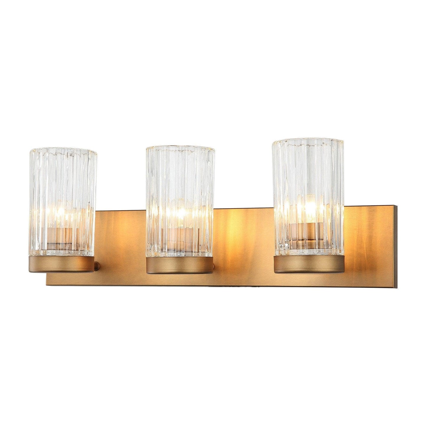 3-Light Golden Vanity Wall Lighting