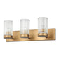 3-Light Golden Vanity Wall Lighting