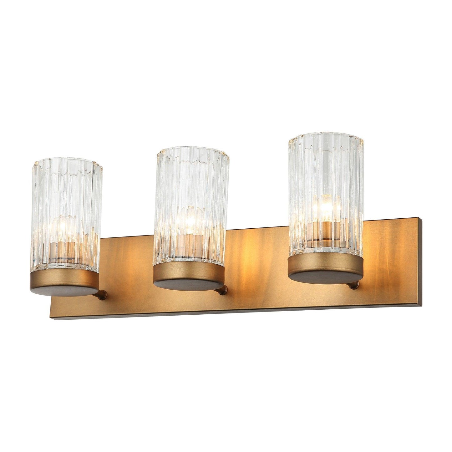 3-Light Golden Vanity Wall Lighting