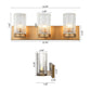 3-Light Golden Vanity Wall Lighting