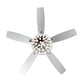 Parrot Uncle 52" Berkshire Modern Downrod Mount Reversible Crystal Ceiling Fan with Lighting and Remote Control