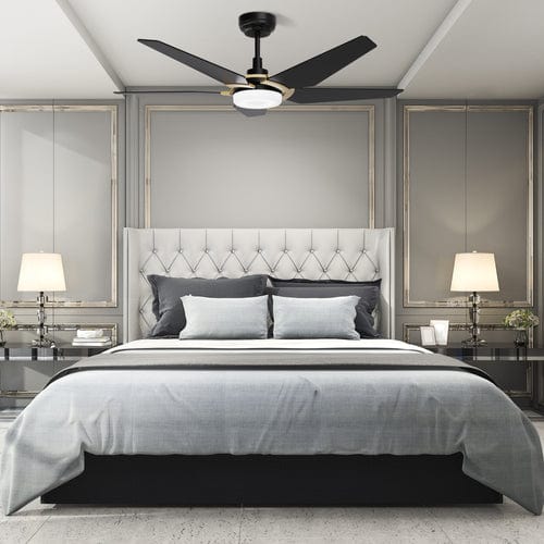 Carro USA Woodrow 52 inch 5-Blade Smart Ceiling Fan with LED Light Kit & Remote