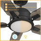 Carro USA Espear 52 inch 5-Blade Smart Ceiling Fan with LED Light Kit & Remote