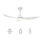 Carro USA Daffodil 45 inch 3-Blade Smart Ceiling Fan with LED Light Kit and Remote