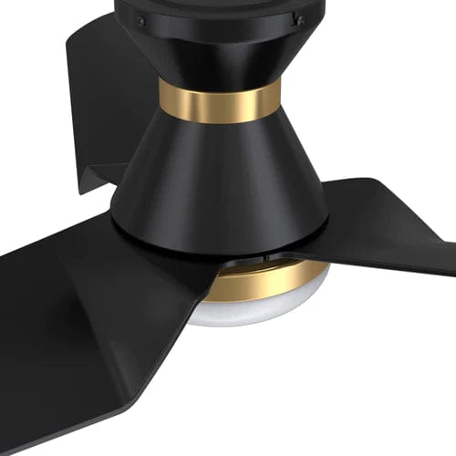 Carro USA Kreis 52 inch Flush Mount 3-Blade Smart Ceiling Fan with LED Light Kit & Remote