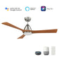 Carro USA Perry 52 inch 3-Blade Smart Ceiling Fan with LED Light Kit & Remote