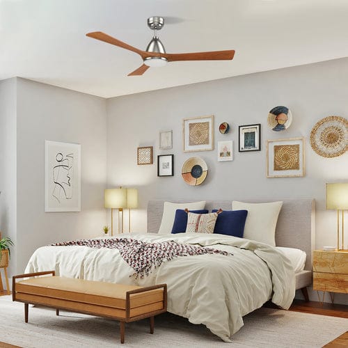 Carro USA Perry 52 inch 3-Blade Smart Ceiling Fan with LED Light Kit & Remote
